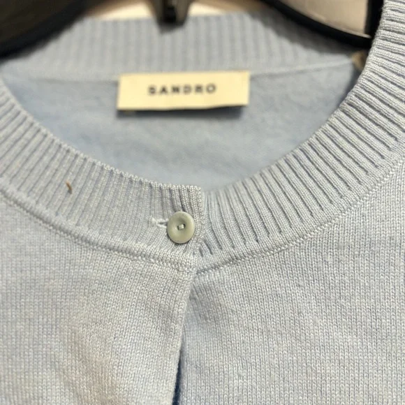 Sandro Light Blue Cardigan Sweater - Picture 5 of 6